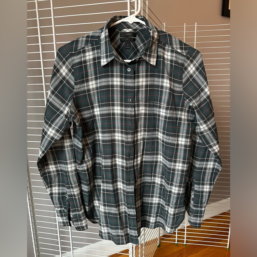 J. Crew Summer Plaid Button Up
